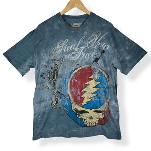 Liquid Blue Grateful Dead Half Step T Shirt Mens Size Large Steal Your Face Tee